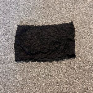 Black Lace Bandeau Top